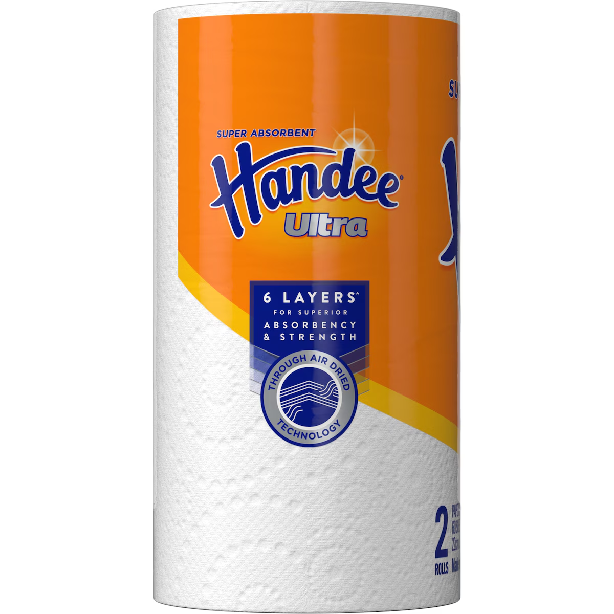Handee Ultra Paper Towel White - 2 Pack, 120 Sheets - Super Absorbent & Strong