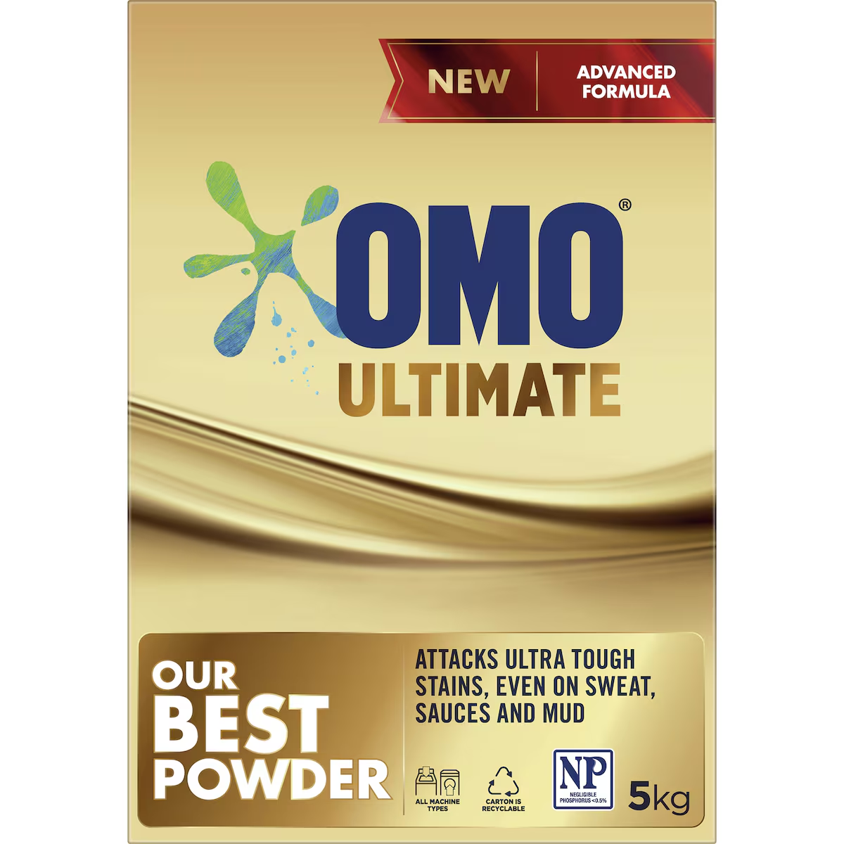 Omo Ultimate Washing Powder 5kg | Superior Stain Removal, Front & Top Loader, Gentle on Fabrics